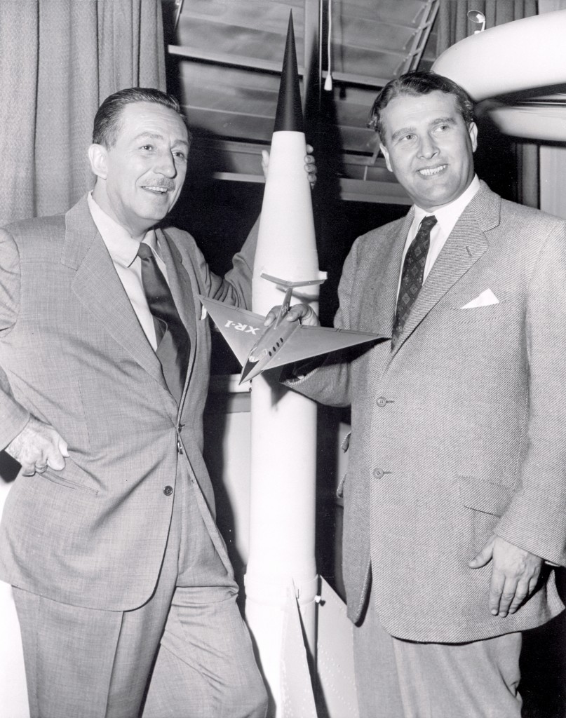 Walt Disney and Dr. Werner Von Braun, 1954